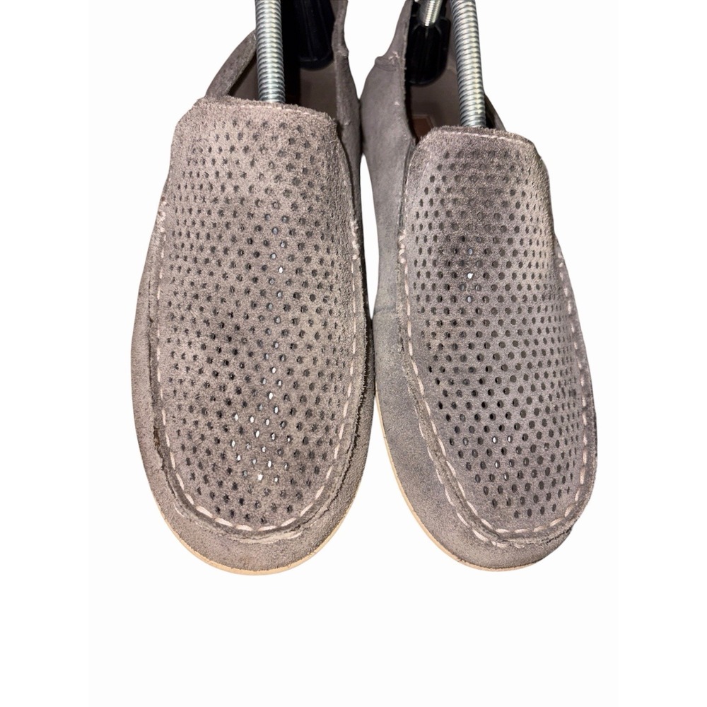 OluKai Nohea Perf Gray Suede Leather Loafer Slip-on Shoes Women's Size 10 - Picture 3 of 7
